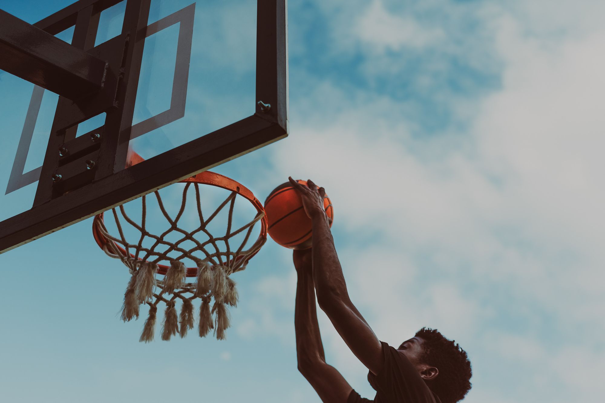 Basketball in Ground